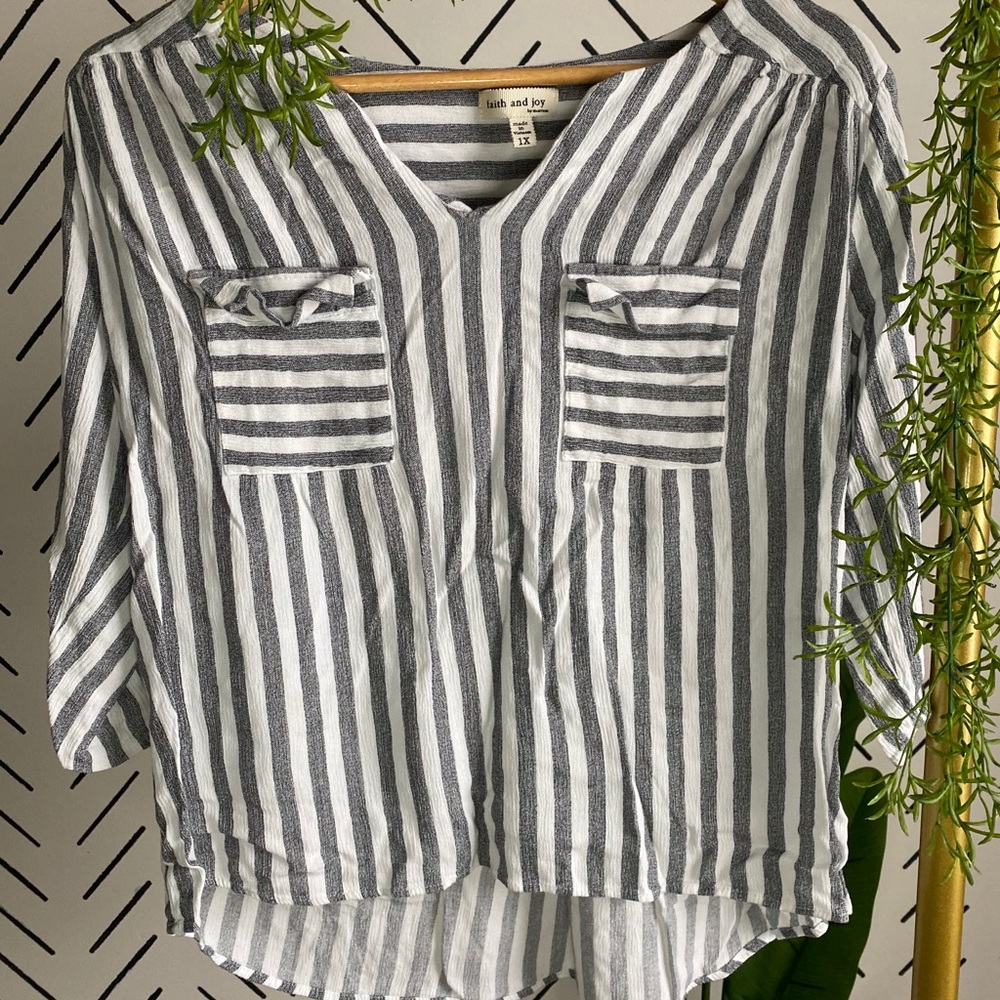 Faith and Joy Striped Blouse